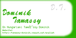 dominik tamassy business card